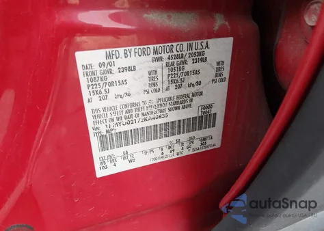 2002 Ford Escape Xls z USA, uszkodzony, nr VIN 1FMYU02172KA40835